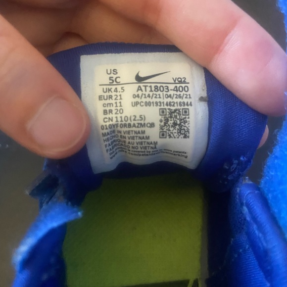 Royal blue toddlers Nike running shoes - Picture 4 of 7